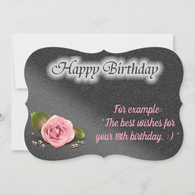 Glossy Popular Rose Geburtstagskarte (Vorderseite)