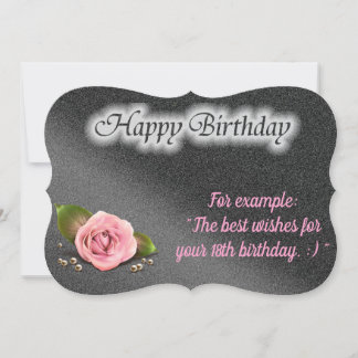 Glossy Popular Rose Geburtstagskarte