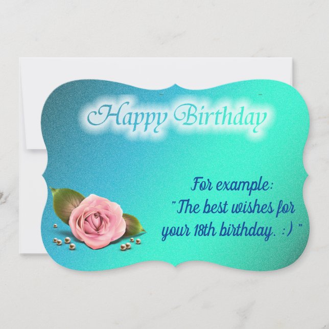 Glossy Popular Rose Geburtstagskarte (Vorderseite)