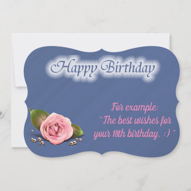 Glossy Popular Rose Geburtstagskarte (Vorderseite)