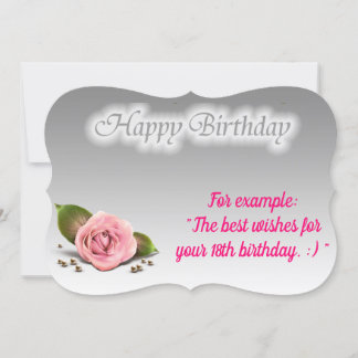 Glossy Popular Rose Geburtstagskarte