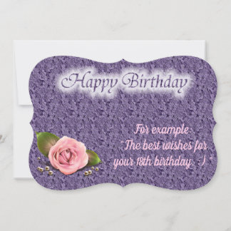 Glossy Popular Rose Geburtstagskarte