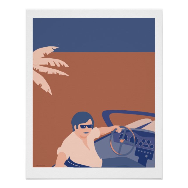 Glossy poster avec représentation masculine dans u (Devant)