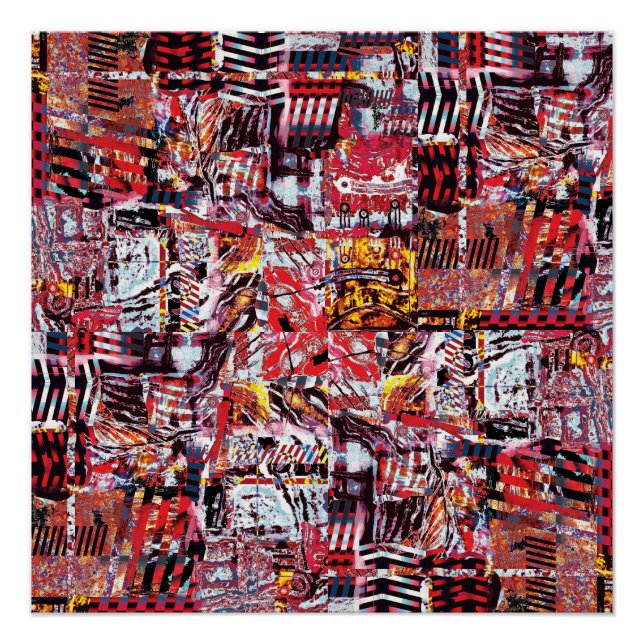 Glossy Poster – Fragmented Pulse (Devant)