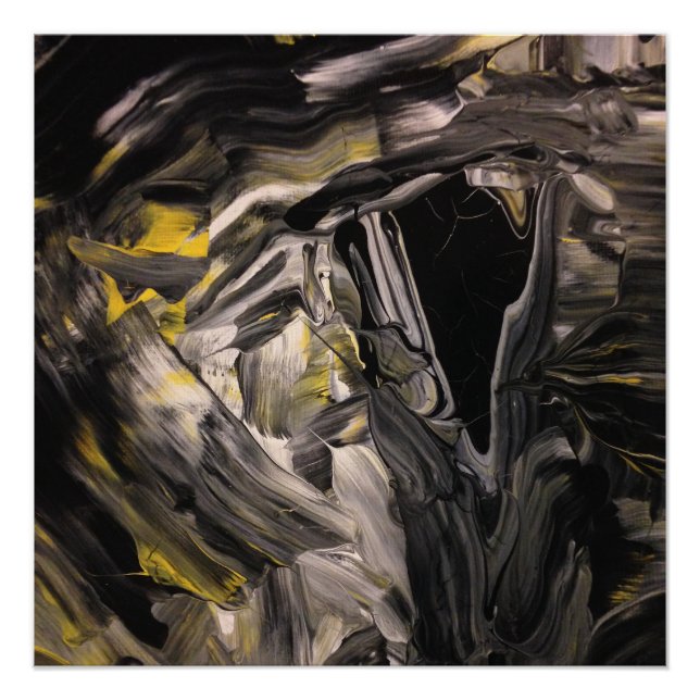 Glossy Poster Moderne abstrakte Malerei intuitiv (Vorderseite)