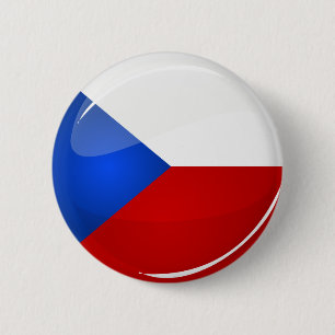 Glossy Round Czech Rep. Button