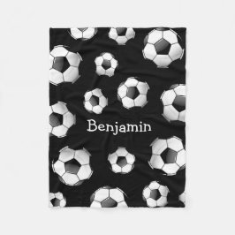 Glossy Soccer Ball Fleecedecke