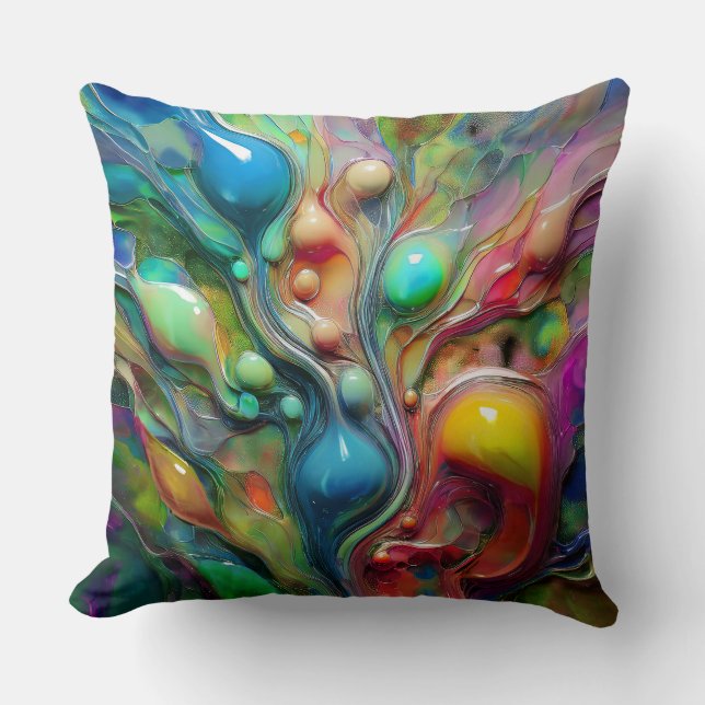 Glossy Spheres Throw Kissen (Vorderseite)