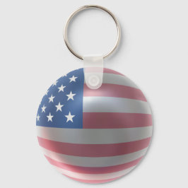 Glossy USA Flag Schlüsselanhänger