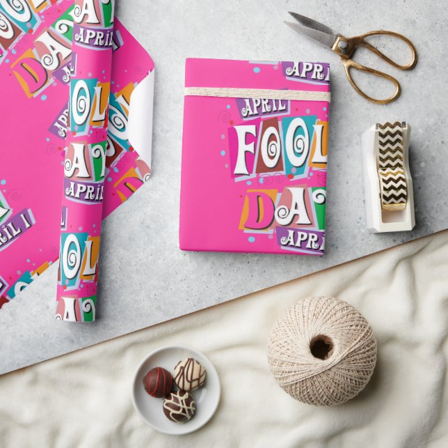 Glossy Wrapping Paper April Fool's Day Clown  Geschenkpapier (Kunsthandwerk)