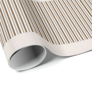 Glossy Wrapping Paper Brown Strip Geschenkpapier