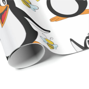 Glossy Wrapping Paper Pinguin Bumblebee Geschenkpapier