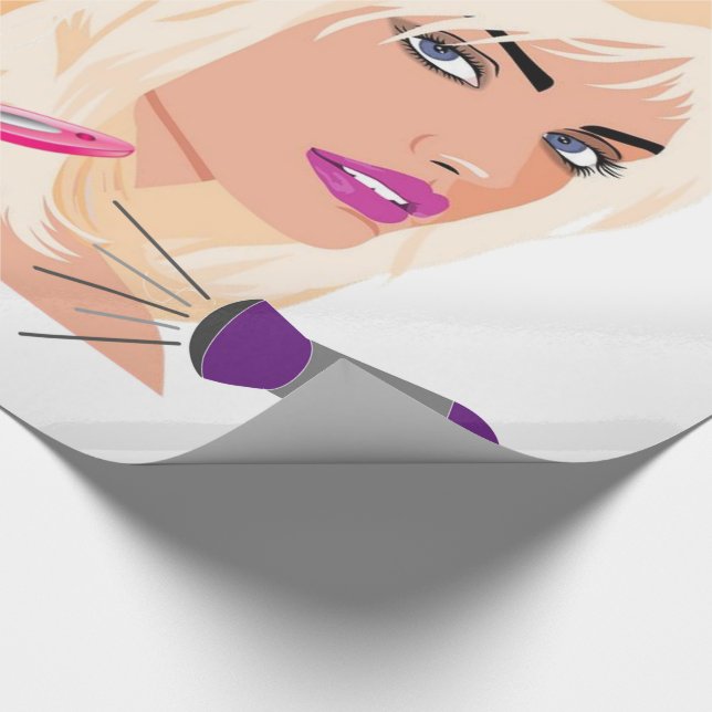 Glossy Wrapping Paper, Stylist Beauty Salon Geschenkpapier (Ecke)