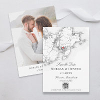 Gloucester Cape Ann Save the Date Eleganter QR-Cod