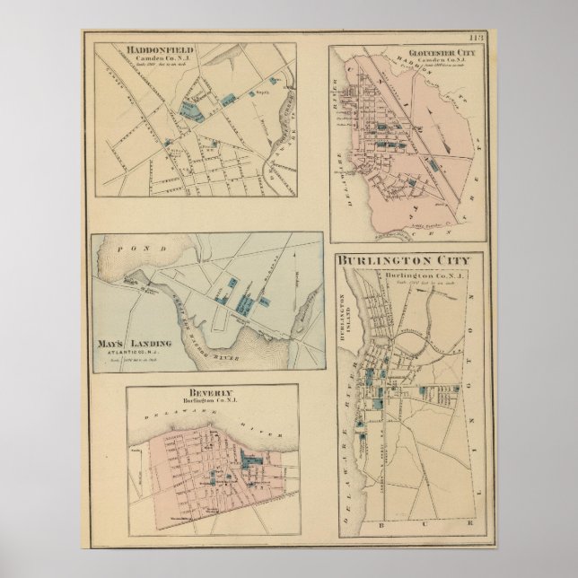 Gloucester City, Burlington Poster (Vorne)