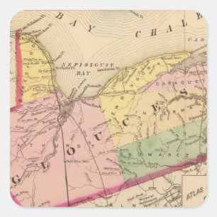 Gloucester Co., NB Quadratischer Aufkleber