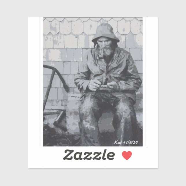 Gloucester Fisherman überwindet seine Nets Aufkleber (Blatt)