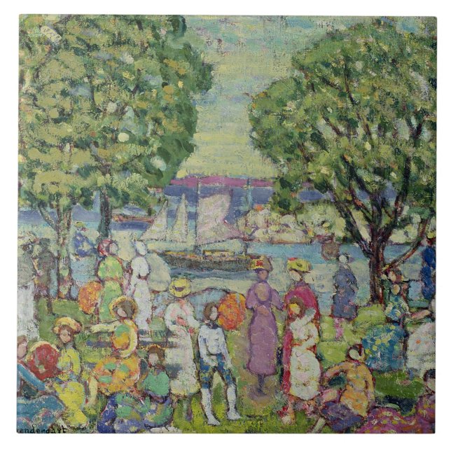 Gloucester-Hafen (Öl auf Leinwand) Fliese (Vorderseite)