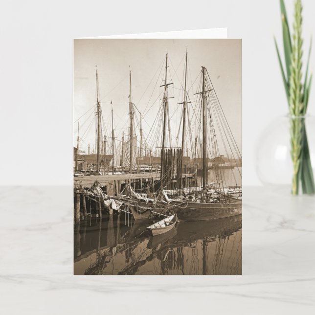 Gloucester Massachusetts Wharf 1905 Karte (Vorderseite)