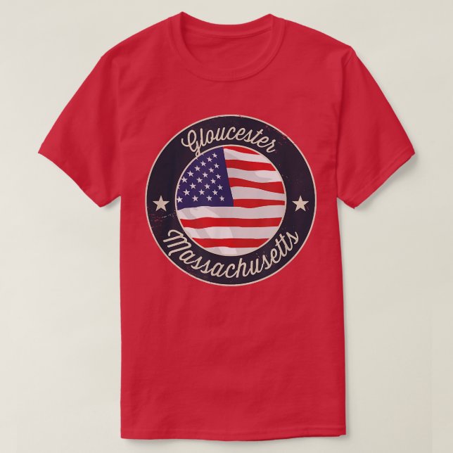 Gloucester - Patriotic Massachusetts Souvenir T-Sh T-Shirt (Design vorne)