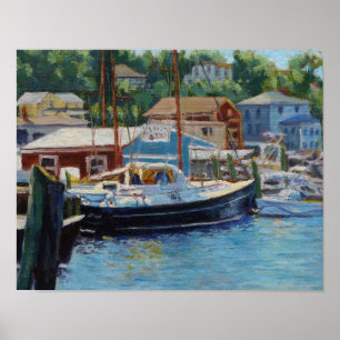 Gloucester Scenic Fishing Boote Poster