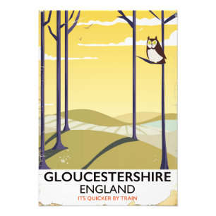 Gloucestershire, England Train Train Poster. Fotodruck