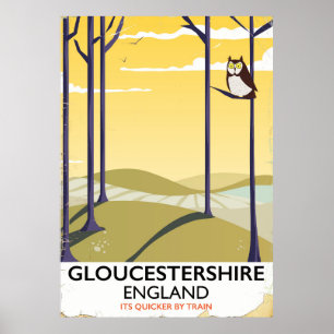 Gloucestershire, England Train Train Poster. Poster