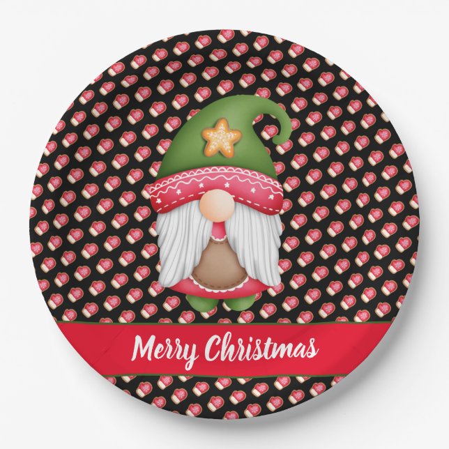 Glove Gnome Anpassen von Farbe und Text Pappteller (Vorderseite)