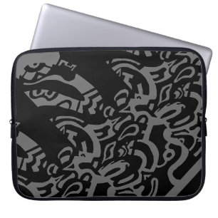 "Glow" Abstrakte Kunst im B&W Laptopschutzhülle