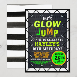 Glow Cosmic Jump & Play Kids Trampolin Park Einladung