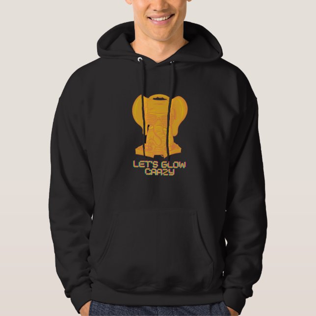 Glow Crazy Edm Music Festival Rave   Hoodie (Vorderseite)