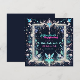 Glow Fairy Party Thema - Märchen nach Dunkelheit Einladung