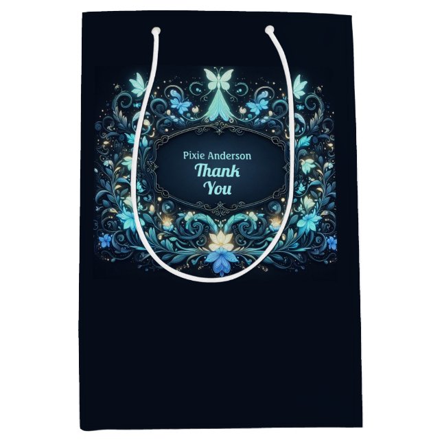 Glow Fairy Party Thema - Märchen nach Dunkelheit Mittlere Geschenktüte (Vorderseite)