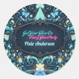 Glow Fairy Party Thema - Märchen nach Dunkelheit Runder Aufkleber