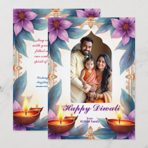 Glow & Gather Diwali-Grußkarte Einladung