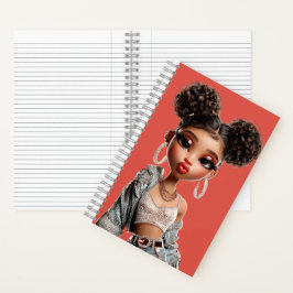 Glow Getter Koralle Spiralblock Notizbuch