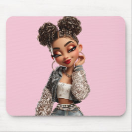 Glow Getter Mousepad | Sparkle Denim Glam