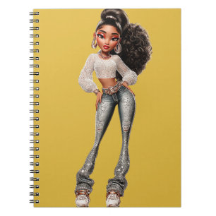 Glow Getter Senf-Spiral-Foto-Notizbuch Notizblock
