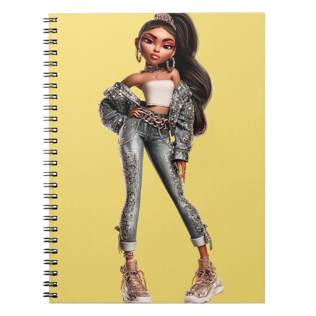 Glow Getter Yellow Spiral Photo Notebook Notizblock (Vorderseite)