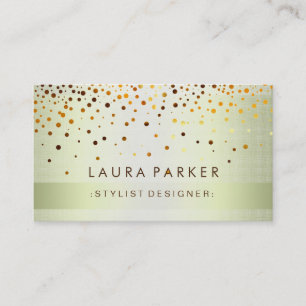 Glow Glitzer Gold Confetti Elegante Visitenkarte