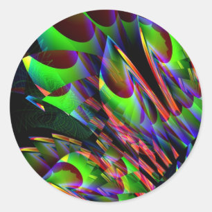 Glow in Dark Abstrakt.JPG Runder Aufkleber