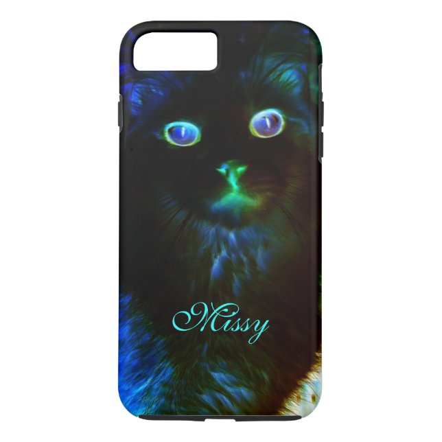 Glow in the Dark Cat iPhone 7 Plus Fall Case-Mate iPhone Hülle (Rückseite)