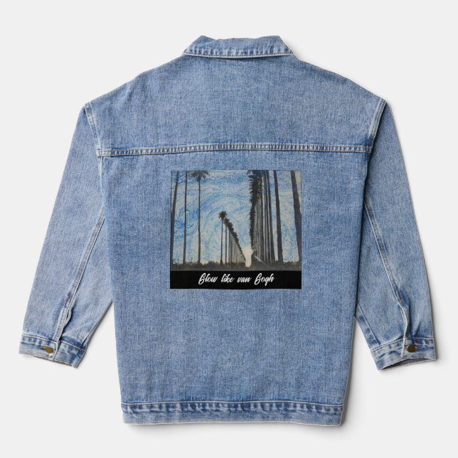 Glow Like van Gogh Denim Jacket Jeansjacke (Rückseite)