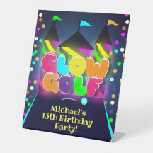 Glow Miniatur Golf Geburtstagsparty