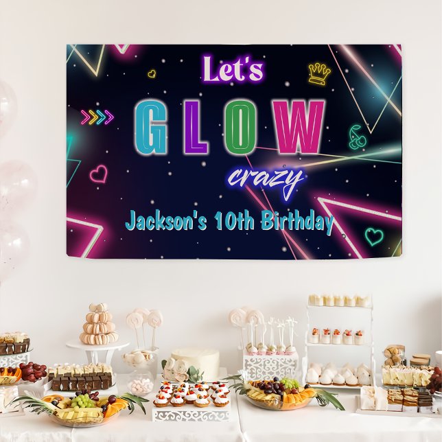 Glow Party Neorful Geburtstagsparty Banner (Von Creator hochgeladen)