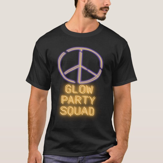 Glow Party Squad Let's Glow Crazy present Costume  T-Shirt (Vorderseite)