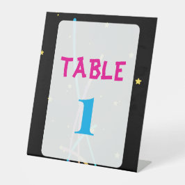 Glow Party Table Numbers – Neon & Fun  Sockelschild