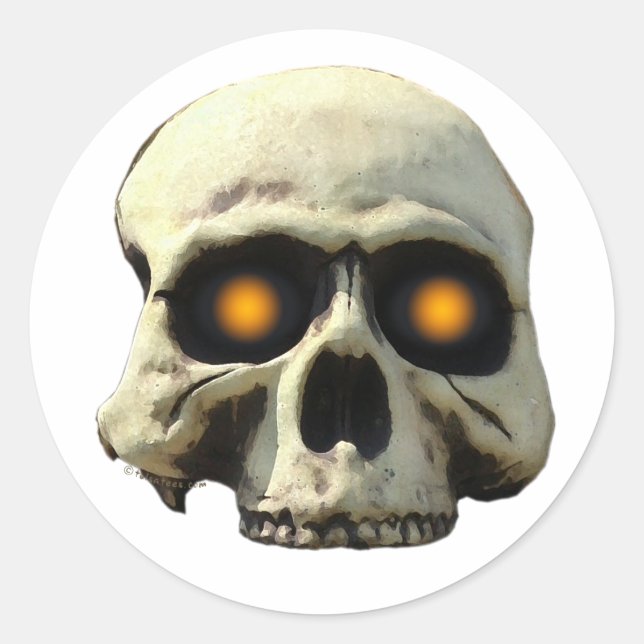 Glow Skull Runder Aufkleber (Vorderseite)