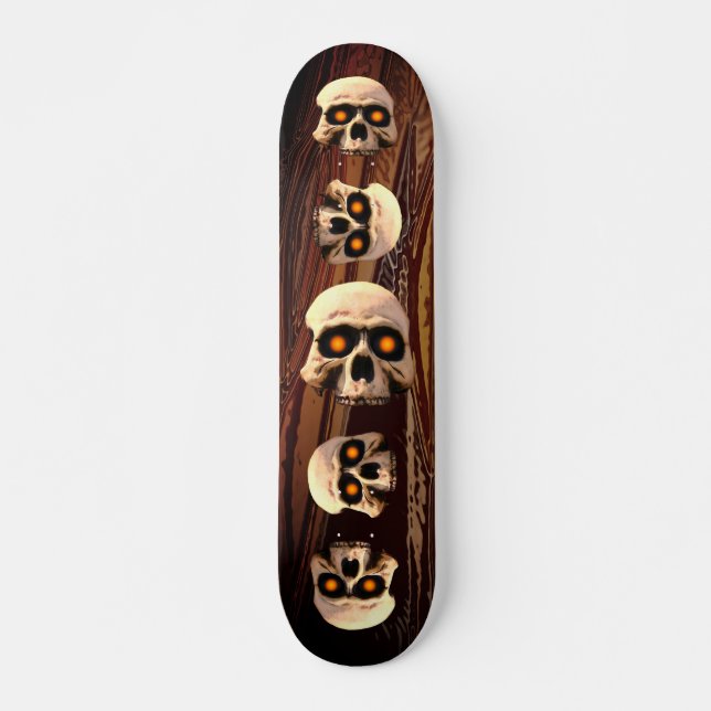 Glow Skull Skateboard (Vorne)