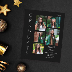 Glow - White & Black Graduate 6 Foto Flyer